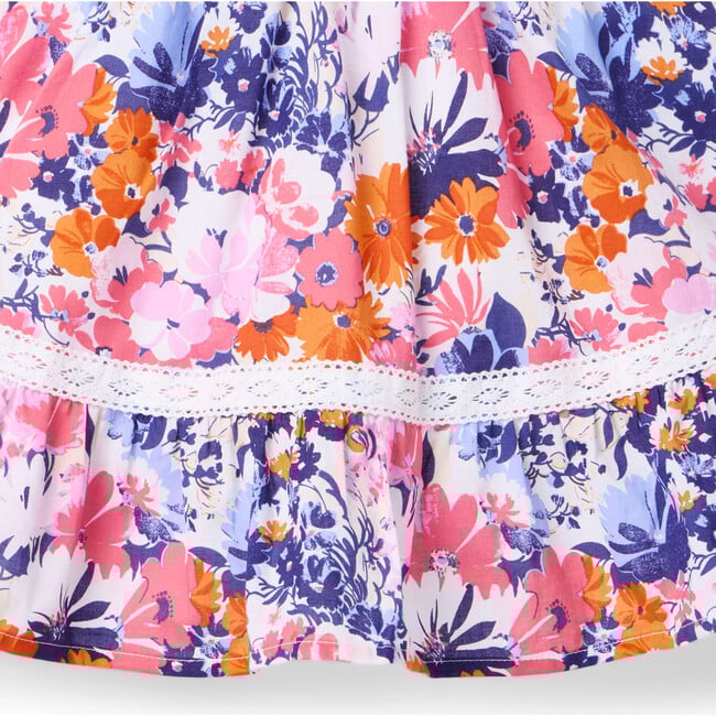 Floral Lace Trim Dress - Dresses - 4