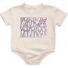 Home Run Patch Short Sleeve Romper, Natural - Rompers - 1 - thumbnail