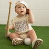 Home Run Patch Short Sleeve Romper, Natural - Rompers - 3