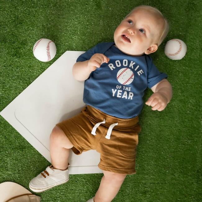 Rookie of the Year Short Sleeve Bodysuit, Indigo - Onesies - 2
