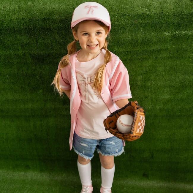 Baseball Bow Short Sleeve T-Shirt, Ballet - T-Shirts - 2