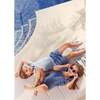 Boy's Swim Shorts, Blue Geo - Swim Trunks - 2