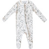 Alta Print 2-Way Zip-Up Footie, White - Footie Pajamas - 1 - thumbnail