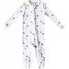 Dream Print 2-Way Zip-Up Footie, White - Footie Pajamas - 1 - thumbnail