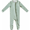 Briar Print 2-Way Zip-Up Footie, Green - Footie Pajamas - 1 - thumbnail