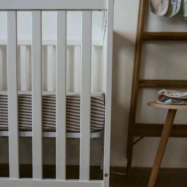 Crib Sheet, Pewter Stripe - Crib Sheets - 5