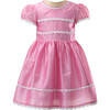 Eloise Taffeta Scalloped Dress, Pink - Dresses - 1 - thumbnail