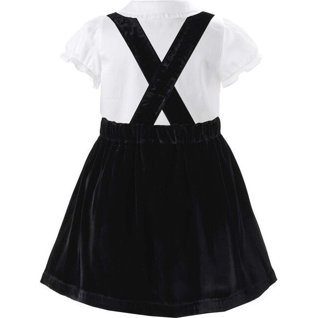 Eloise Silk Velvet Pinafore Set, Black - Mixed Apparel Set - 2