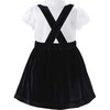 Eloise Silk Velvet Pinafore Set, Black - Mixed Apparel Set - 2