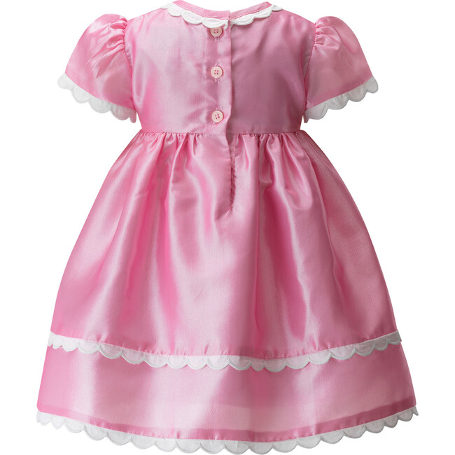 Eloise Taffeta Scalloped Dress and Bloomers, Pink - Dresses - 2