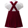 Eloise Silk Velvet Pinafore Set, Pink - Mixed Apparel Set - 2