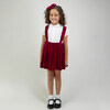 Eloise Silk Velvet Pinafore Set, Pink - Mixed Apparel Set - 3