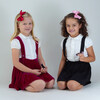 Eloise Silk Velvet Pinafore Set, Pink - Mixed Apparel Set - 4