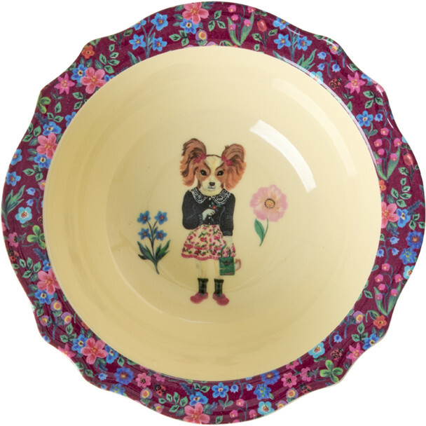 Melamine Vintage Bowl with Nathalie Lété Print - Bordeaux - Tableware - 1