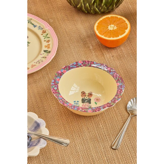 Melamine Vintage Bowl with Nathalie Lété Print - Bordeaux - Tableware - 2