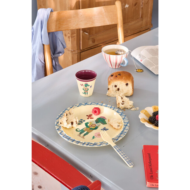 Melamine Kids Lunch Plate with Nathalie Lété Print - Blue - Tableware - 2