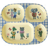 Melamine Kids 4 Room Plate with Nathalie Lété Print  - Blue - Tableware - 1 - thumbnail