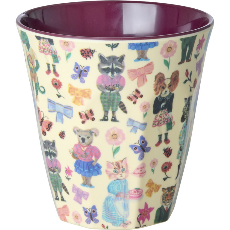 Melamine Cup with Nathalie Lété Print  - Medium - 8.4 oz - Bordeaux - Tableware - 1