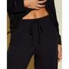 Petite Long Sleeve Top & Pant Pajama Set Black/Black - Pajamas - 2