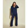 Petite Long Sleeve Top & Pant Pajama Set Navy/Navy - Pajamas - 1 - thumbnail