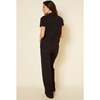 Short Sleeve Top & Pant Pajama Set Black/Black - Pajamas - 2