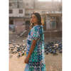 Lara Dress, Green & Blue Geo - Dresses - 3