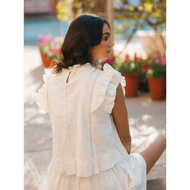 Sasha Top, White - Blouses - 3