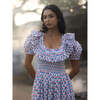 Daphne Dress, Blue and Pink Dandelion - Dresses - 3