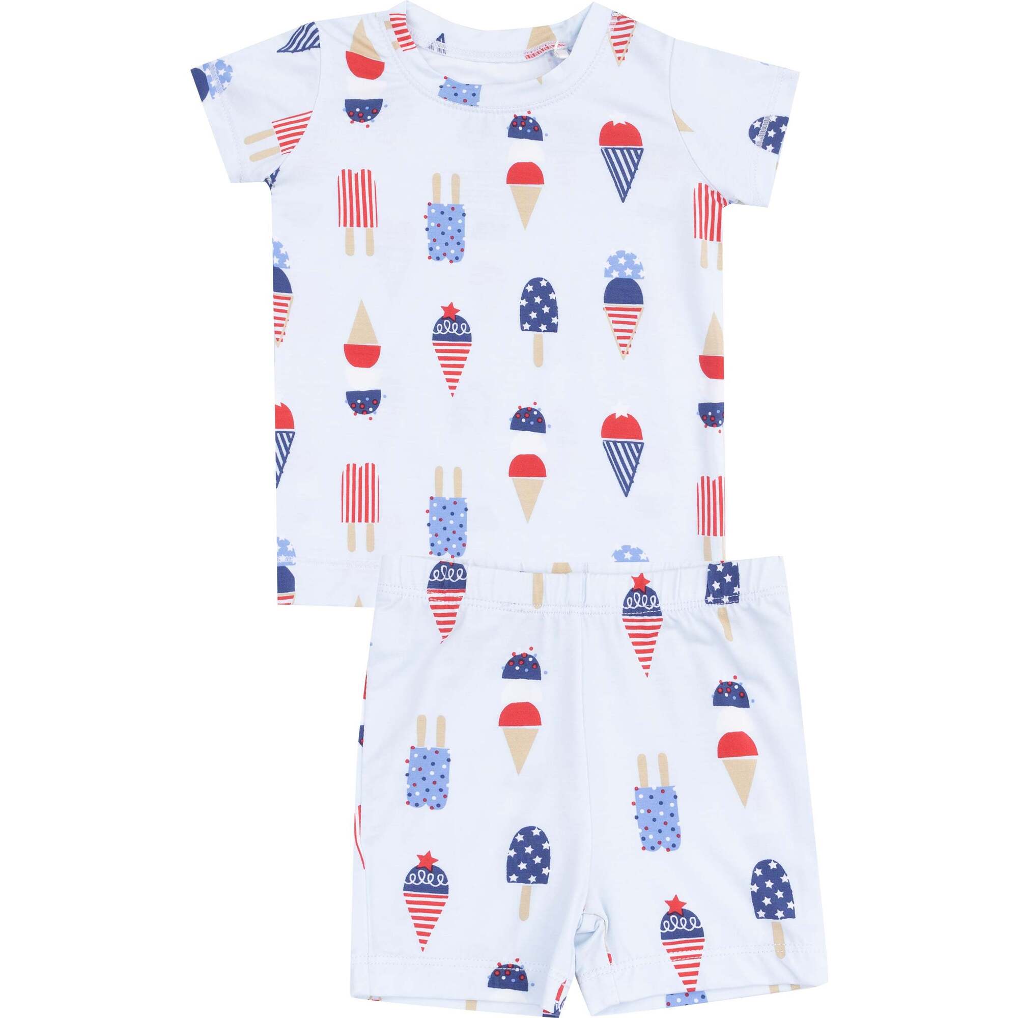 Loungewear Short Set, American Ice Cream, Blue - Mixed Apparel Set - 1