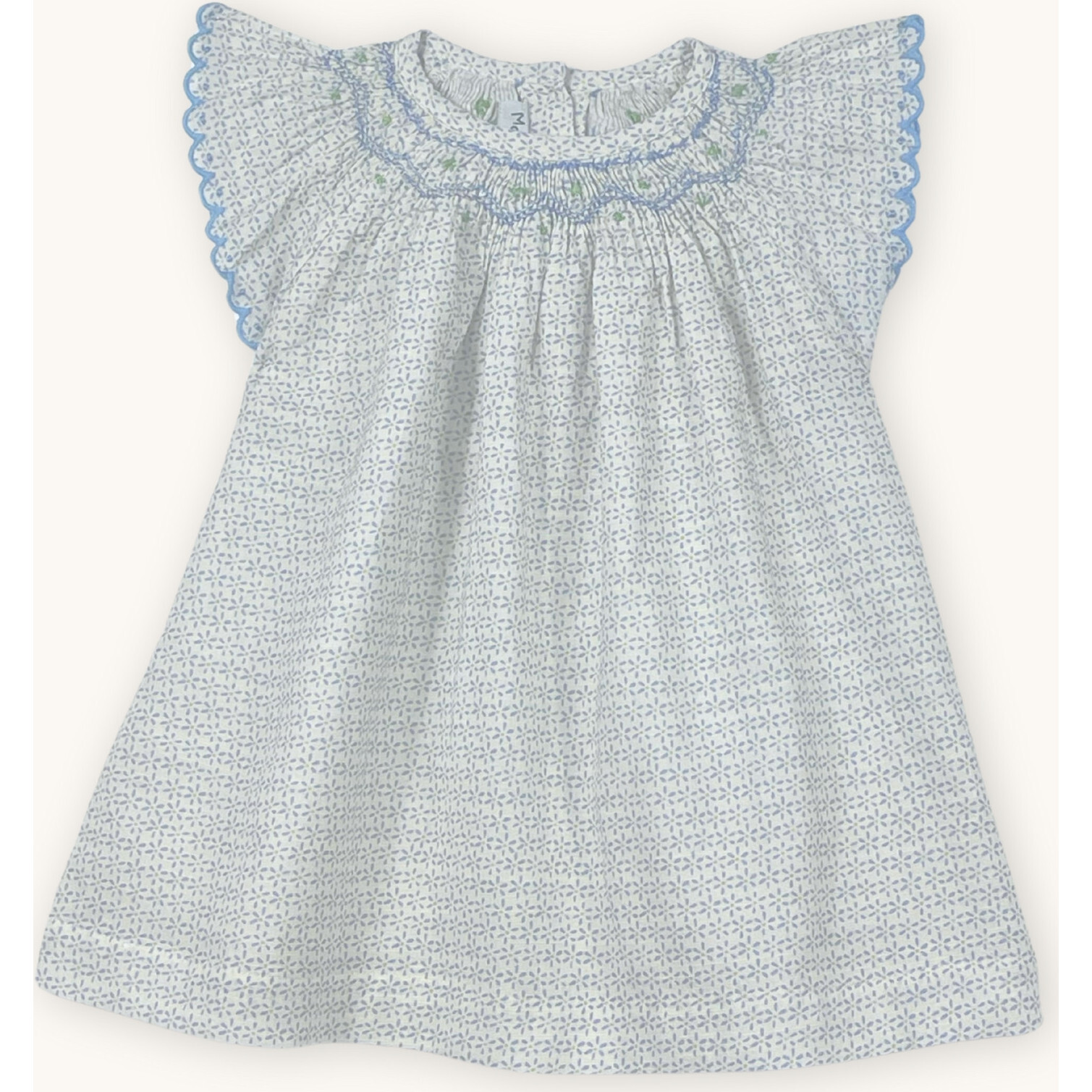 Gabrielle Baby Dress With Hand Smocking, Daisy 70S - Dresses - 1