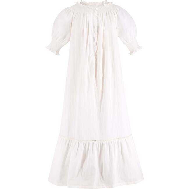 Women's Lounge Dress, Ivory - Dresses - 1