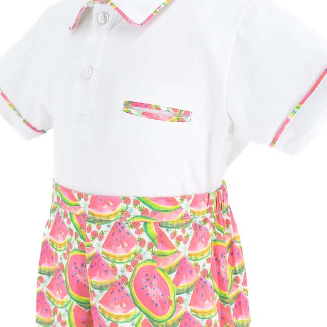 Mason Boy Polo Set, White - Mixed Apparel Set - 3
