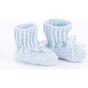 Knit Baby Booties, Light Blue - Booties - 1 - thumbnail