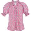 Isla Women's Shirt Flora, Pink - Blouses - 1 - thumbnail