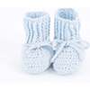 Knit Baby Booties, Light Blue - Booties - 3