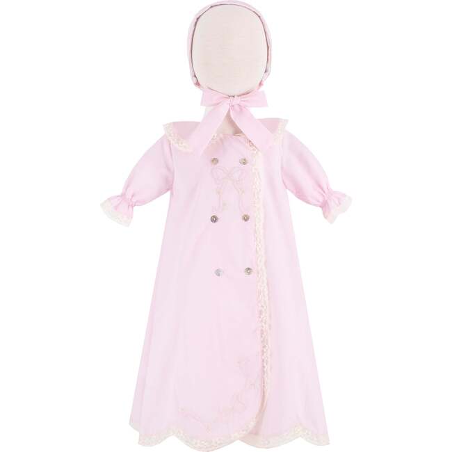 Baby Gown with Bonnet, Pink