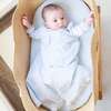 Baby Gown With Bonnet, Light Blue - Nightgowns - 2