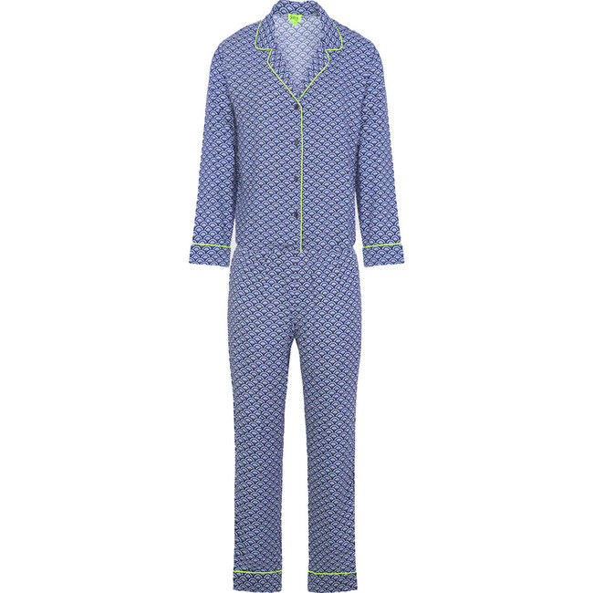 Women's Pajama, Blue Kyoto