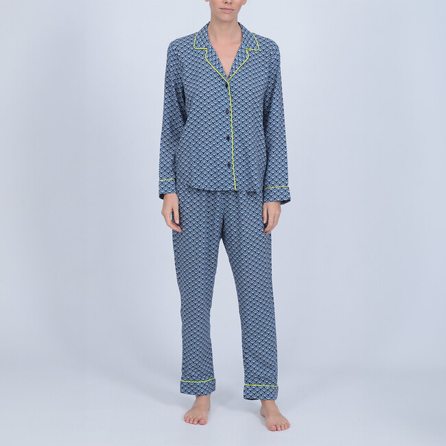 Women's Pajama, Blue Kyoto
