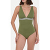 Women's Isaure One Piece, Green Olive - One Pieces - 2
