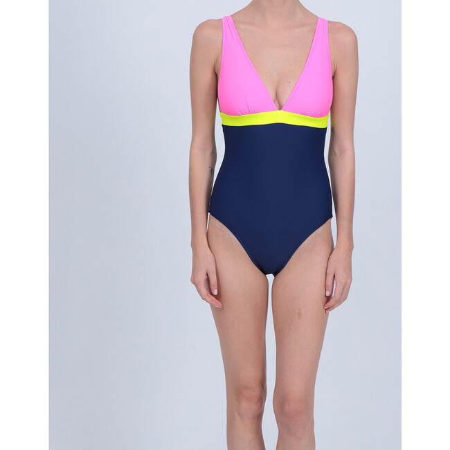 Women's Isaure One Piece, Fluo Color Block - One Pieces - 2