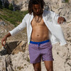 Men's Trawangan Swim Trunk, Cherry Rubik - Swim Trunks - 4