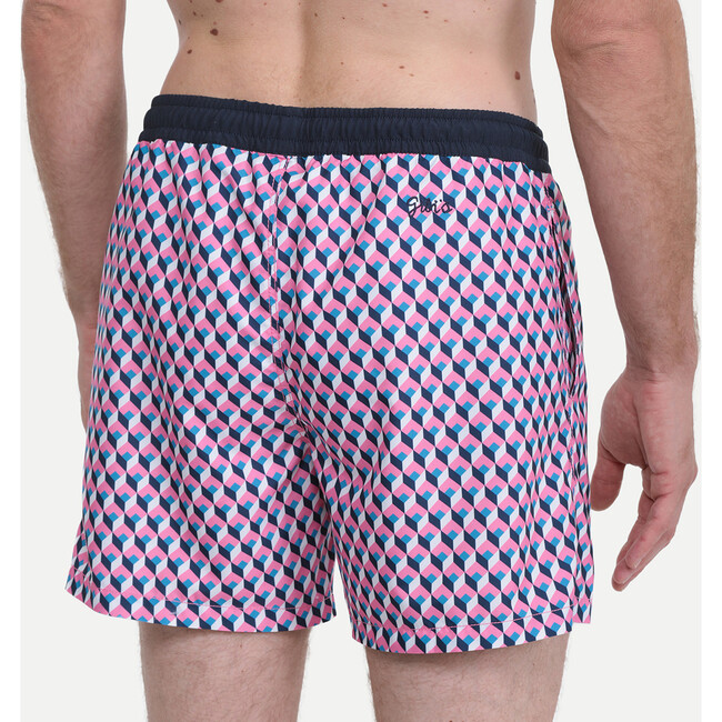 Men's Trawangan Swim Trunk, Candy Rubik - Swim Trunks - 3