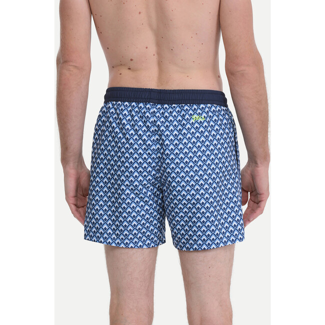 Men's Trawangan Swim Trunk, Blue Jaipur - Swim Trunks - 3