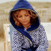 Boys Bathrobe, Azulejos Print Navy Collar - Robes - 3