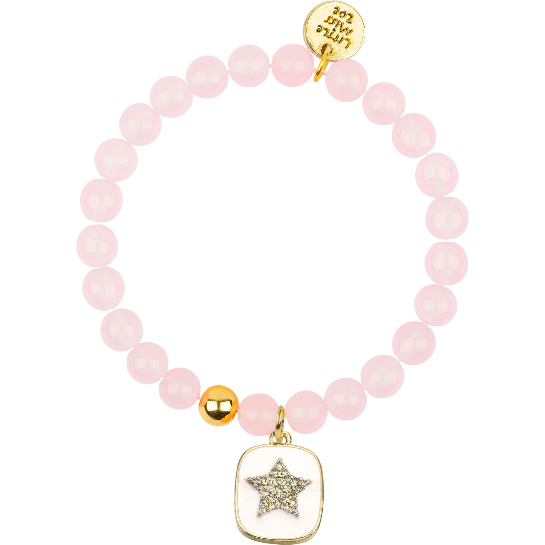 Sparkly Star Gemstone Bracelet, Pink - Bracelets - 1