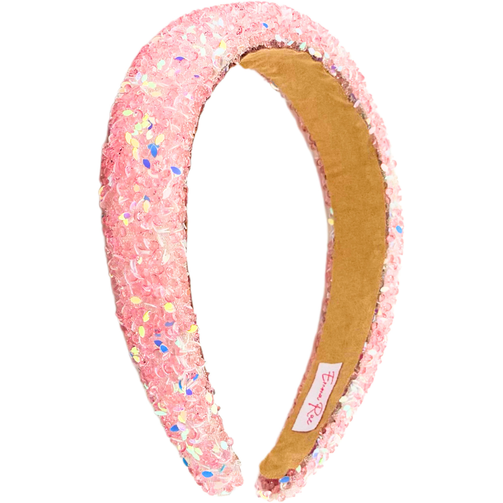 Thick Sparkly Headband, Light Pink - Hair Accessories - 1