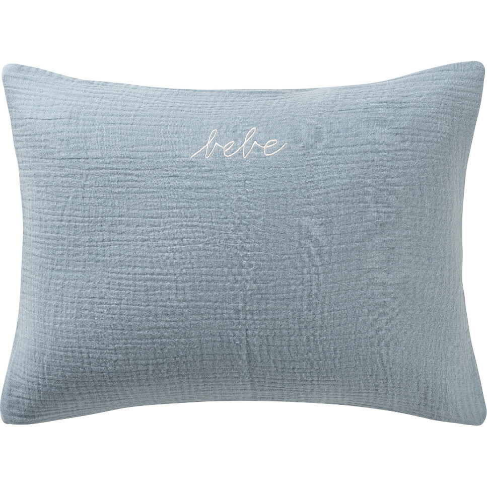 Blue Gauze Linen Bebe Boudoir Sham - Pillows - 1