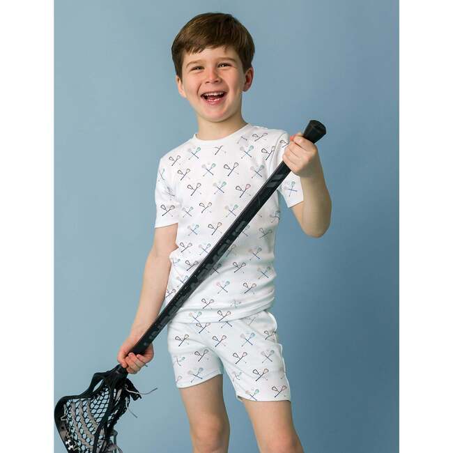 The Organic Short Sleeve Pajama Set, Lacrosse - Pajamas - 2