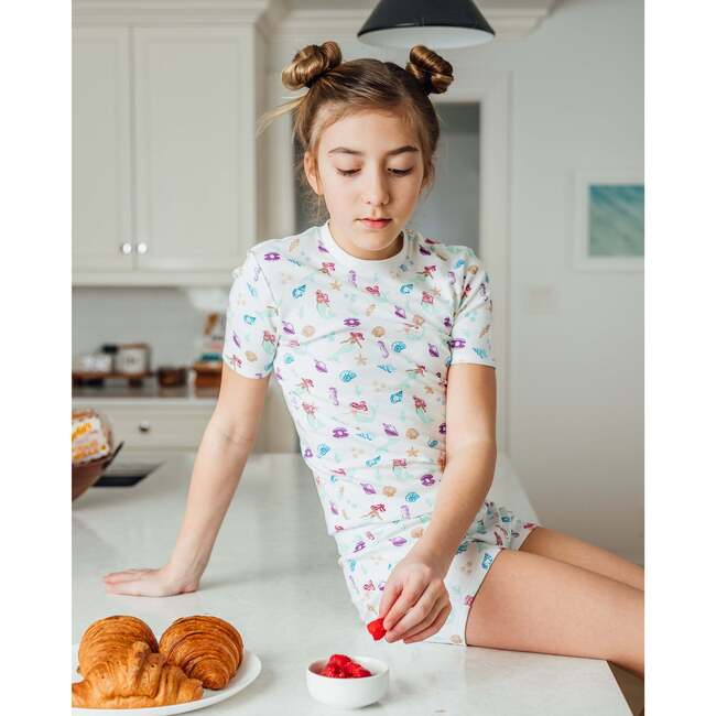 The Organic Short Sleeve Pajama Set, Under The Sea - Pajamas - 2